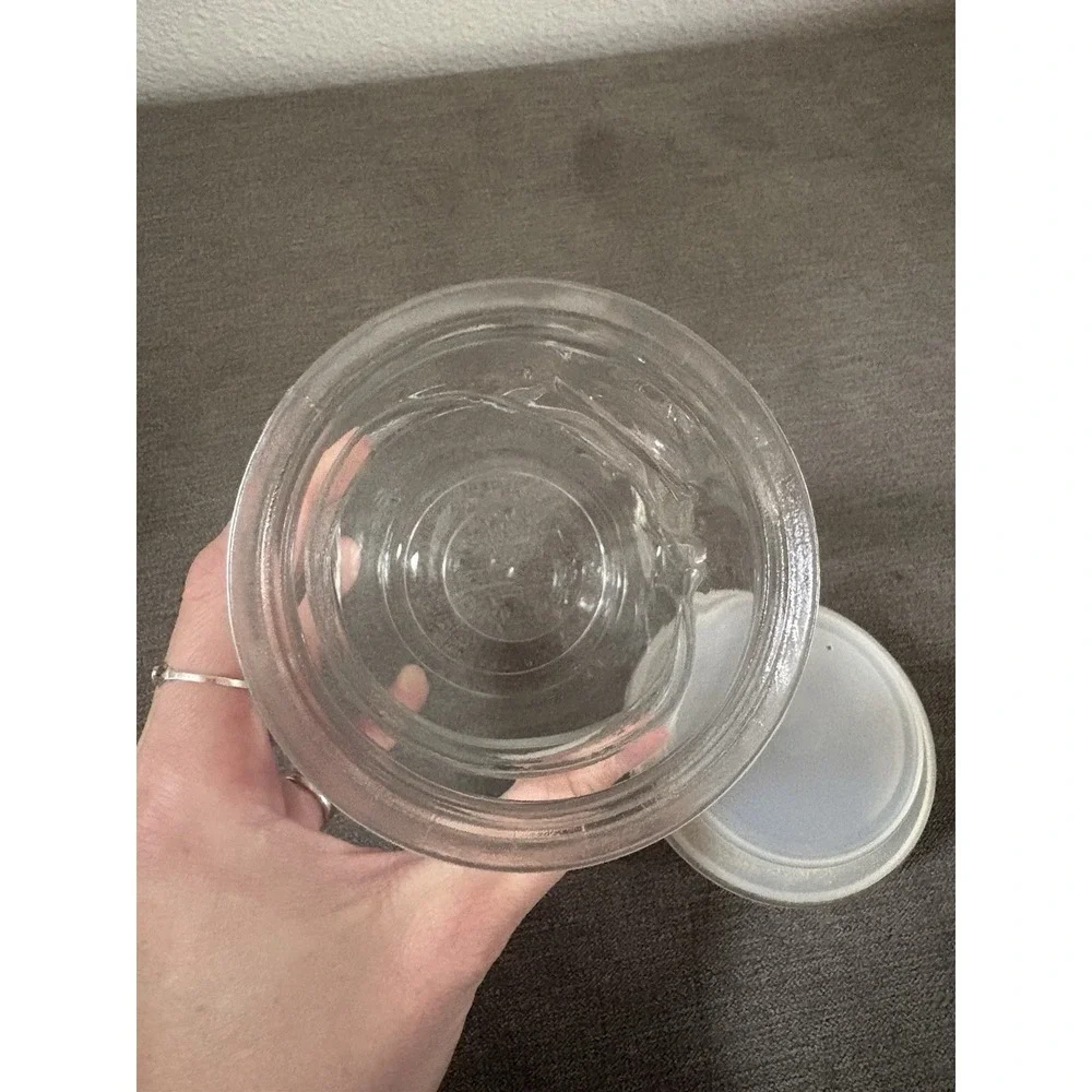 Christmas Snowman Apothecary Clear Glass Small 8